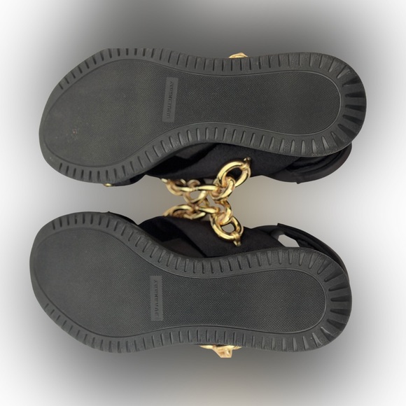 Burberry Canvas Chain-Link Accents Slingback Sandals - Picture 5 of 6